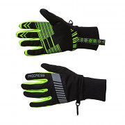 Zimní rukavice PROGRESS Snowsport Gloves - černá/reflexní žlutá