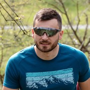 Pánské merino triko PROGRESS Maor - petrol melír