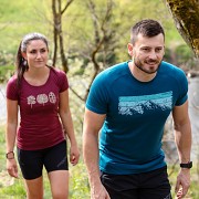 Pánské merino triko PROGRESS Maor - petrol melír