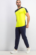 Pánské funkční triko MIZUNO Premium Myou Tee - yellow flue/navy