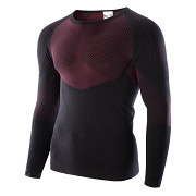 Pánské funkční triko HI-TEC Higlo Top - black/dark red