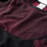Pánské funkční triko HI-TEC Higlo Top - black/dark red