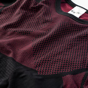 Pánské funkční triko HI-TEC Higlo Top - black/dark red