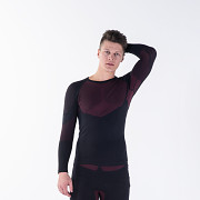 Pánské funkční triko HI-TEC Higlo Top - black/dark red