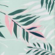 Pikniková deka AQUAWAVE Salva Blanket - dusty aqua leaves print - 200 x 200 cm