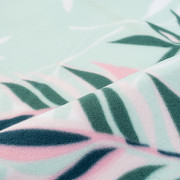 Pikniková deka AQUAWAVE Salva Blanket - dusty aqua leaves print - 200 x 200 cm