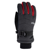 Dětské rukavice BEJO Osian JRB - dark grey melange/black/chinese red