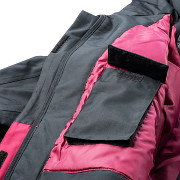 Dámská lyžařská bunda HI-TEC Lady Nampa - anthracite/beet red