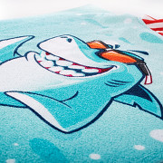 Dětská osuška AQUAWAVE Sharki Poncho - shark print