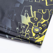 Dětské plavky AQUAWAVE Atos JR - black apple green logo print