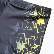 Dětské plavky AQUAWAVE Atos JR - black apple green logo print