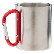 Termo hrnek HI-TEC Kap 300 ml - silver/red