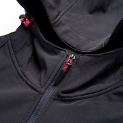 Pánská softshellová bunda HI-TEC Neti II - black/salsa