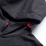 Pánská softshellová bunda HI-TEC Neti II - black/salsa