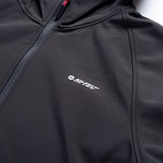 Pánská softshellová bunda HI-TEC Neti II - black/salsa