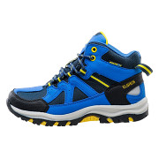 Dětská outdoorová obuv ELBRUS Plaret Mid WP JR - navy/lake blue/yellow