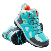 Dětská outdoorová obuv ELBRUS Plaret Mid WP JR - light turquoise/turquoise/coral 