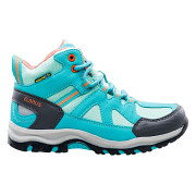 Dětská outdoorová obuv ELBRUS Plaret Mid WP JR - light turquoise/turquoise/coral 