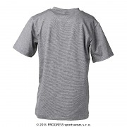 Dětské triko PROGRESS Bambino Kid - šedý melír - "ptáček"