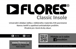 Stélky FLORES Classic Insole - šedá