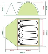Zapůjčení - Stan COLEMAN Darwin 4+ pro 4 osoby