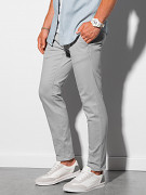 Pánské kalhoty OMBRE Daedalus P156 - světle šedá