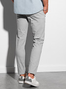 Pánské kalhoty OMBRE Daedalus P156 - světle šedá