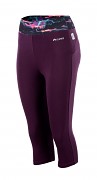 Dámské běžecké 3/4 kalhoty ELBRUS Ahore Wo's - potent purple/brush print