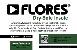 Stélky FLORES Dry-Sole Insole - černá