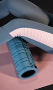 Cvičební a masážní válec IQ Powerpump Roller - goblin blue