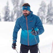 Pánská outdoorová bunda PROGRESS Elite Man - petrol/oranžová