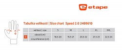 Cyklo rukavice ETAPE Speed 2.0 černá