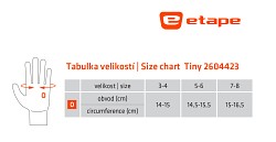 Dětské cyklistické rukavice ETAPE Tiny - růžová