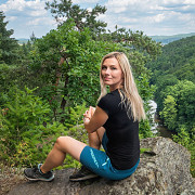 Dámské kraťasy PROGRESS Genia Shorts - petrol