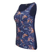 Dámské tílko HI-TEC Lady Eminsa - maritime blue/leaf print