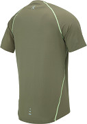 Pánské funkční triko KLIMATEX Lucas - tm. olivová/zelená neon