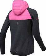 Dámská mikina KLIMATEX Romy1 - černá/růžová