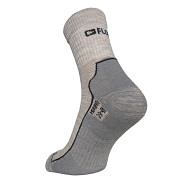 Merino ponožky FLORES Merino LT - béžová/šedá