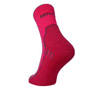 Ponožky FLORES Merino LT - růžová/bordo