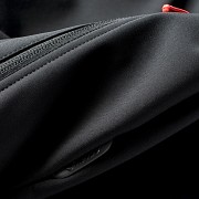 Pánská softshellová bunda HI-TEC Caen - black/spicy orange