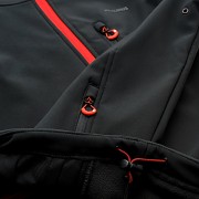 Pánská softshellová bunda ELBRUS Iver - black/spicy orange/asphalt