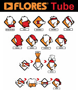 Tubus - multifunkční šátek FLORES Tube Only Red