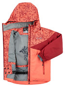 Dívčí lyžařská bunda KILPI Saara-JG tmavě červená