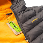 Pánská zimní bunda HI-TEC Salrin - black ink/bright marigold