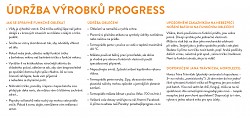 Doporučení údržba oblečení PROGRESS