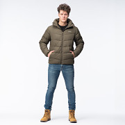 Pánská zimní bunda HI-TEC Varmi - olive 152