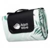 Produkt: Pikniková deka AQUAWAVE Salva Blanket - dusty aqua leaves print - 200 x 200 cm
