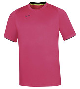 MIZUNO Core Short Sleeve Tee JR - pink fluo/black - vel. 164