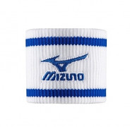MIZUNO Wristband Short - White/Reflex Blue (1 pár)