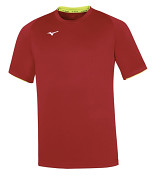 MIZUNO Core Short Sleeve Tee - red/yellow fluo - vel. M